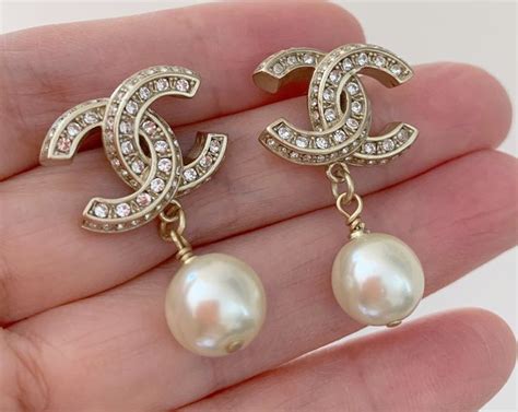 chanel classic pearl earrings.